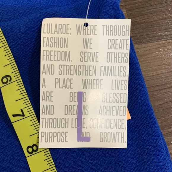 Lularoe Pink & Blue Cassie Color Block Skirt Size Large - Picture 6 of 6